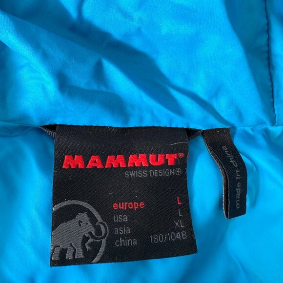 Mammut Biren 5 Down Jacket Mens Large Grey Light Blue Accent - Picture 3 of 5